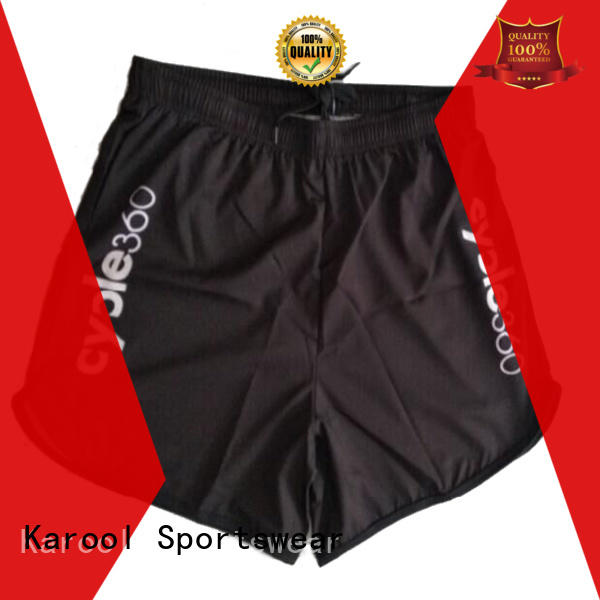 Karool black running shorts manufacturer for women